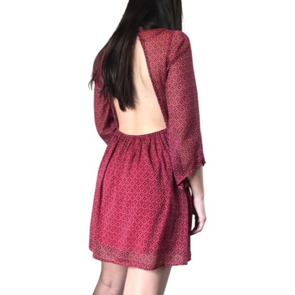 Long Sleeve Red/Maroon Dress